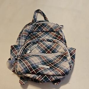 Vera Bradley Essential Compact Backpack In Snowy Plaid